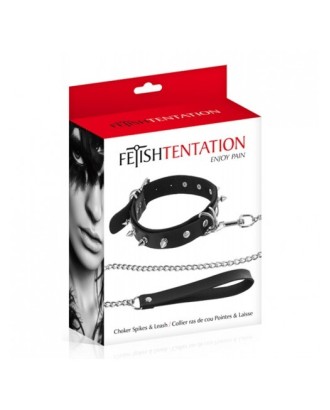 COLLIER POINTES ET LAISSE