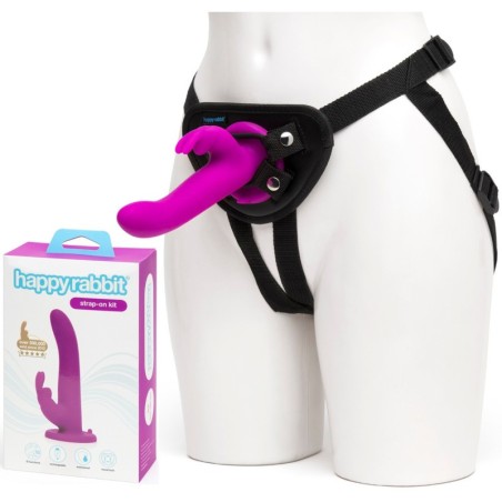 harnais; happy rabbit; strap on; kit; vibromasseur; silicone; étanche; gode ceinture
