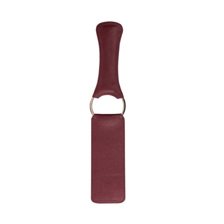 paddle - domination - sm - accessoires - cuir - double face - fessée - bordeaux