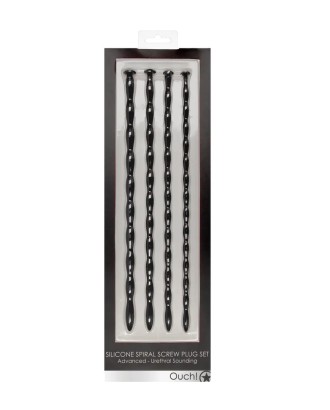 tige urètre - pénis - hommes - silicone - plug - urètre - longue - x4 - noire