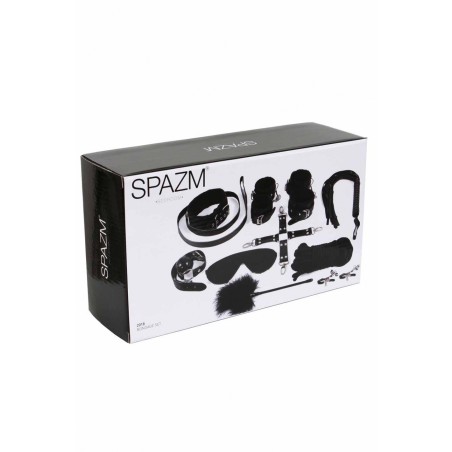 kit bondage; sm; 8 pièces; SPAZM; accessoires; bondage, noir