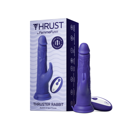 rabbit - double stimulation - clitoris - violet - ventouse - télécommande