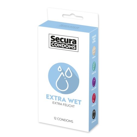 préservatifs - x12 - boîte - hommes - condoms - sensation - lubrifiés - extra feucht