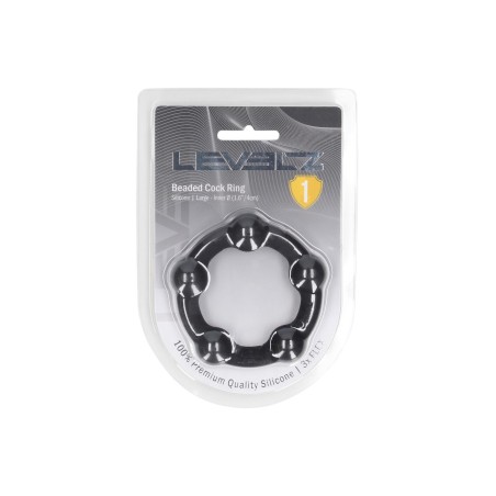 cockring - ring - anneau - hommes - pénis - souple - noir - épais - perles