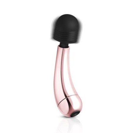 wand; massager; vibrant; rechargeable; clitoris; noir; doré