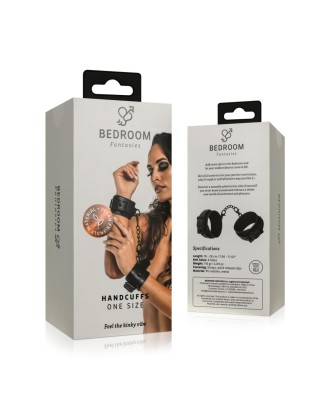 simili cuir - bondage - menottes - noires - chaînette